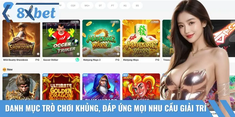 Hệ thống quy tụ danh mục game khủng, chất lượng vượt trội