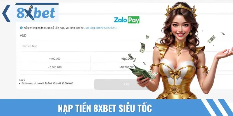 Nạp tiền 8XBET đa kênh, thao tác dễ dàng